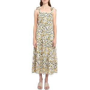Social Standard by Sanctuary Smocked Back Tiered Floral Maxi Dress sundress L